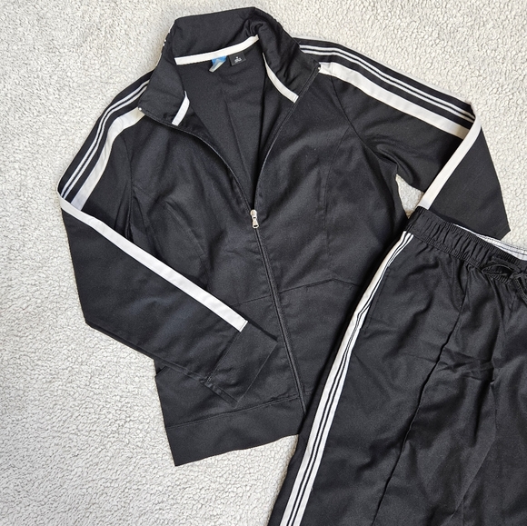 Black Track Suit with White Stripes - Picture 3 of 9